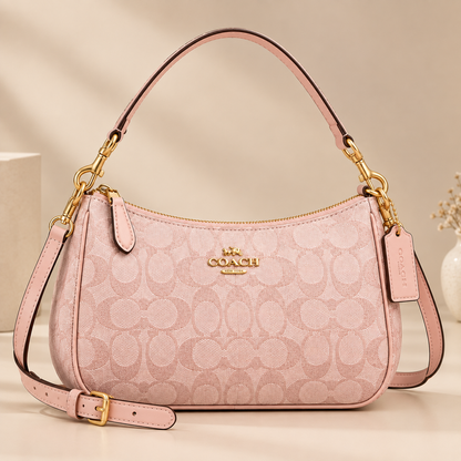 NWT Coach Teri Shoulder Bag in Signature Canvas CAL51/CV933 Powder Pink Crossbody Purse