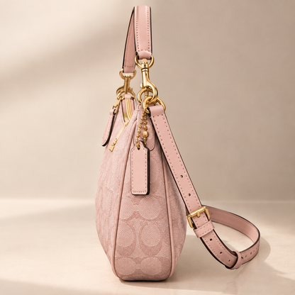 NWT Coach Teri Shoulder Bag in Signature Canvas CAL51/CV933 Powder Pink Crossbody Purse