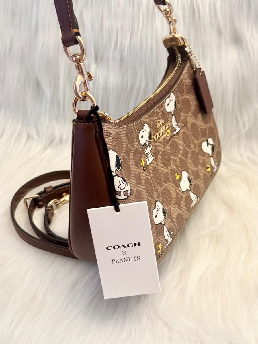 Coach x Peanuts Snoopy Teri Bag Women's Signature Canvas Shoulder Crossbody NWT